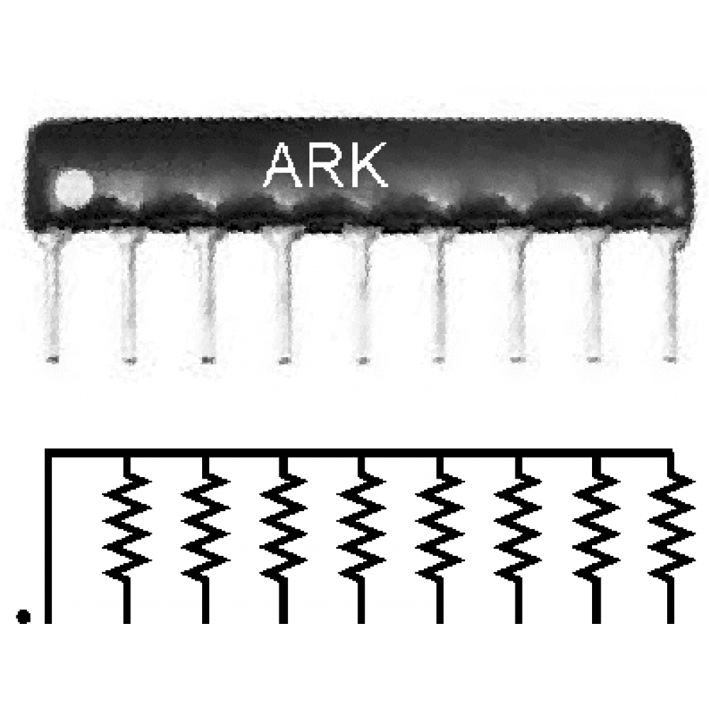 Buy onlin BI Industries 10KOhm x 8 common rail resistor network.