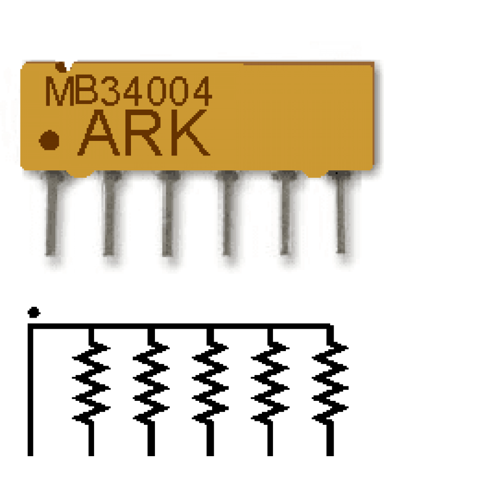 Buy online Bourns 4306R101562 resistor network.