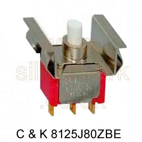 C&K 8125J80ZBE  SPDT MOM pushbutton switch 