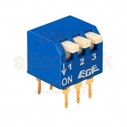 DIP switch, Piano key - 3-pole (EPG103A) - ECE