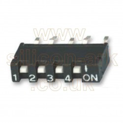 SIL 4 way SPST SIL switch (SIP-04T) - Multicomp