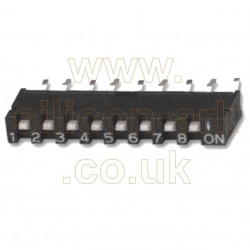 SIL 8 way SPST SIL switch (SIP-08T) - Multicomp